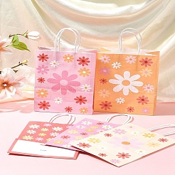 12 Stück 5 Farben Rechteck mit Sonnenblumenmuster Papiergeschenktüten&nbsp;CARB-FS0001-06