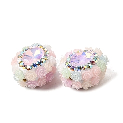 Handgemachte Fimo-Perlen Strass&nbsp;CLAY-Z005-02
