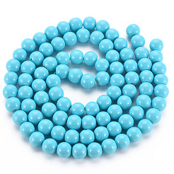 Chapelets de perles en verre peintes&nbsp;DGLA-S071-8mm-43