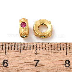 Messing Mikro ebnen Zirkonia European Beads&nbsp;KK-A254-29G