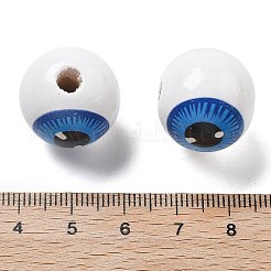 Perline europee in legno schima stampato&nbsp;WOOD-G023-01F