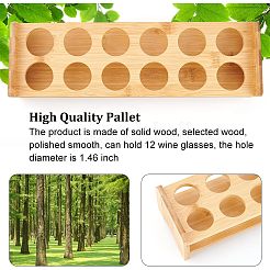 Schnapsglashalter aus Holz mit 12 Steckplatz&nbsp;ODIS-WH0027-031