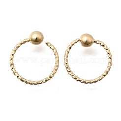 Nasenring mit Messingkugel und Klemmkugel&nbsp;AJEW-G075-01G-01