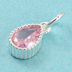 925 Sterling Silber Geburtsstein Charms&nbsp;STER-G035-01B-04
