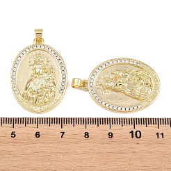 Pendenti in zirconi cubici trasparenti in micro pavè di ottone&nbsp;KK-L275-59G-02