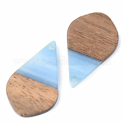 Pendentifs en résine opaque et bois de noyer&nbsp;RESI-S389-035A-C