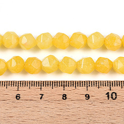 Gefärbt natürlichen weißen Jade Perlen Stränge&nbsp;G-T139-8mm-46S