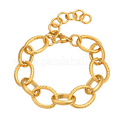 304 Edelstahl-Kabelkettenarmbänder für Damen&nbsp;FS-WG734A4-01