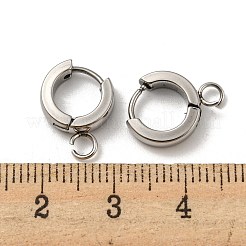Orecchini a cerchio huggie in acciaio inossidabile 201 resistenti all'ossidazione&nbsp;STAS-A167-01L-P