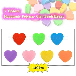 140 pz 7 colori fatti a mano perline di argilla polimerica&nbsp;DIY-YW0005-39