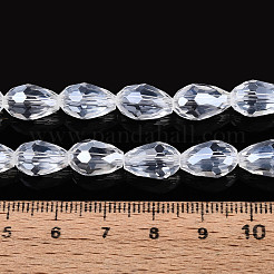 Transparente tropfenförmige Glasperlenstränge&nbsp;LS-GLAA-T025-79C-01