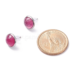Kuppel/halbrunde Ohrstecker aus natürlichem Edelstein für Damen&nbsp;EJEW-JE04800