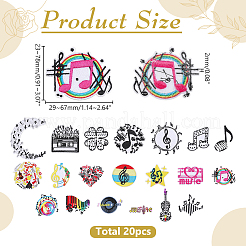 20 pieza de accesorios de adorno para coser con bordado de poliéster&nbsp;PATC-WH0008-256