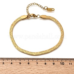 Bracelets à chaîne serpent en acier inoxydable 304 pour femmes&nbsp;BJEW-P395-02G-01