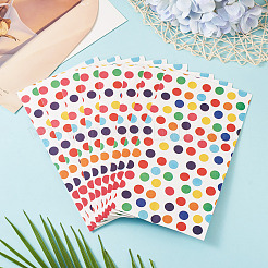 12 sachet à bonbons rectangulaire en papier aux couleurs de l'arc-en-ciel&nbsp;ABAG-TA0002-34A