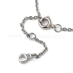 Latón micro pavimenta pulseras de encantos de circonita cúbica transparente&nbsp;BJEW-JB05400-04