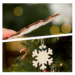 Thème de noël pendentifs en bois décorations&nbsp;WOOD-FG0001-02