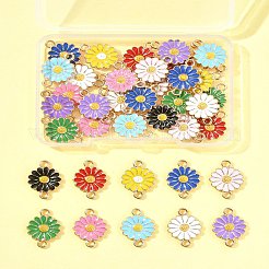 Ciondoli per connettori girasole smaltati in lega di zinco da 40 pz 10 colori&nbsp;ENAM-FS0002-43