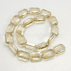 Perles en verre galvanisée&nbsp;EGLA-H002-A-06