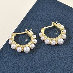Orecchini a cerchio in ottone per le donne&nbsp;EJEW-A168-16G