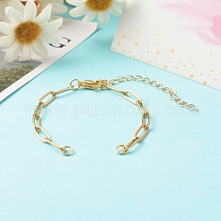 Herstellung von Armbändern aus Büroklammerketten aus Edelstahl 304&nbsp;AJEW-JB01038-01