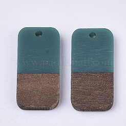 Pendentifs en bois de résine et de noyer&nbsp;X-RESI-S358-11F