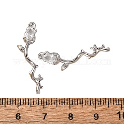 Pendenti in zirconi cubici trasparenti in micro pavè di ottone&nbsp;KK-Z112-47S