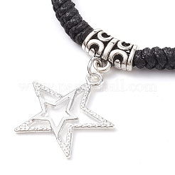 Set di braccialetti con ciondoli a forma di stella in lega da 2 pz&nbsp;BJEW-TA00394