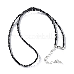 Natürliche schwarze Spinellperlenketten&nbsp;NJEW-K114-A-A20