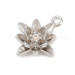 Latón micro pavimenta claro cubic zirconia encantos&nbsp;KK-G544-07P-03