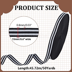 Rubans à rayures en polyester&nbsp;SRIB-WH0011-326B