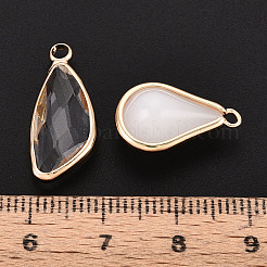 Messing Glas-Anhänger&nbsp;GLAA-T027-08