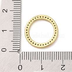 Verbindungsringe mit Gestell aus Messing mit Mikropavé und klaren Zirkonia&nbsp;KK-P261-06G