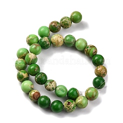 Gefärbte natürliche Regalit/Imperial Jaspis/Meeressediment Jaspis Perlen Stränge&nbsp;G-B124-C02-02