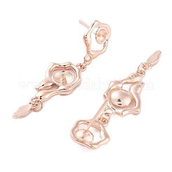 925 fornituras de aretes de plata esterlina&nbsp;EJEW-B038-05RG