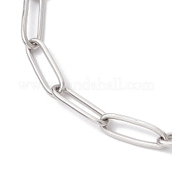 Braccialetti con ciondoli a forma di graffetta in acciaio inossidabile 304 per donna&nbsp;BJEW-JB11950-01