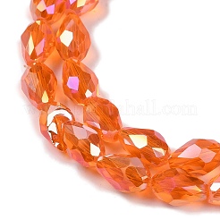 Transparentes perles de verre de galvanoplastie brins&nbsp;X-EGLA-N013-T10mm-B09