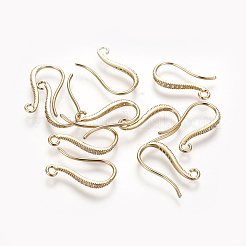 Crochets d'oreille en laiton avec micro pave zircone cubique&nbsp;ZIRC-E162-20G