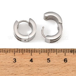 Pendientes de aro de acero inoxidable 304 con circonitas cúbicas para mujer&nbsp;SA-CBAF36C-02A-P