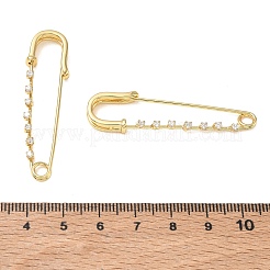 Kit de épingles en laiton micro-pavé de zircone cubique transparente&nbsp;CU-CBA9234-09G