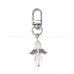 3 pendentif décoratif en verre et acrylique en forme d'ange&nbsp;HJEW-JM04087