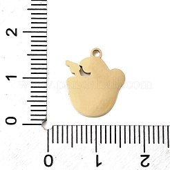 304 Edelstahl-Emaille-Anhänger&nbsp;STAS-I336-12G