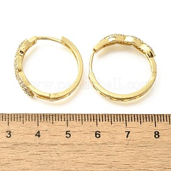 Boucles d'oreilles en laiton avec zircone cubique transparente&nbsp;EJEW-M047-21G