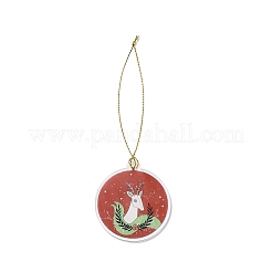 Décoration de pendentif en acrylique sur le thème de Noël&nbsp;HJEW-G021-01E