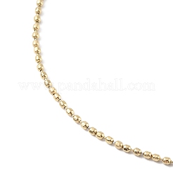 Ionenbeschichtung (IP) 304 Edelstahl Kugelkette Halskette für Männer Frauen&nbsp;NJEW-M200-03G