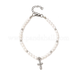 304 Edelstahl-Kreuz-Charm-Armbänder&nbsp;BJEW-JB12298