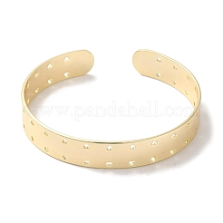 Bracelets à manchette ouverte en laiton pour femmes&nbsp;BJEW-U003-04G