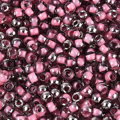 Perles de rocaille en verre de couleurs intérieures transparentes&nbsp;SEED-T007-19A-02