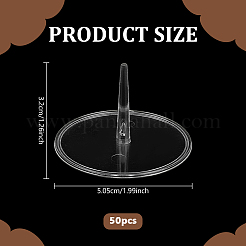 50 supporto per topper per torta in plastica trasparente per statuette&nbsp;ODIS-FG0002-01B