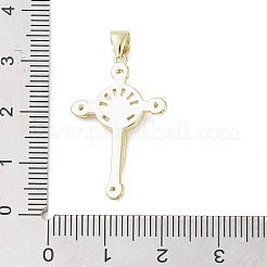 Vrais pendentifs en laiton plaqué 18k or véritable micro pavé zircone cubique&nbsp;KK-A209-08G-02